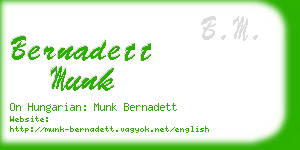 bernadett munk business card